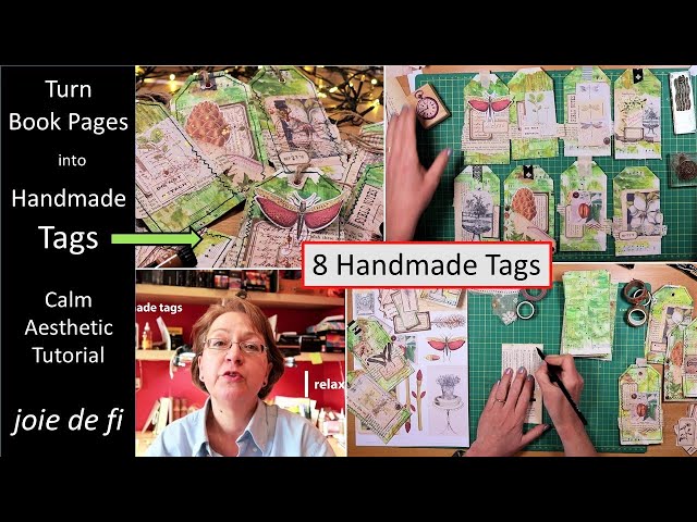 Turn Book Pages Into Handmade Tags | Calm Aesthetic DIY | Tutorial