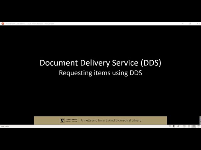 Document Delivery Service (DDS)