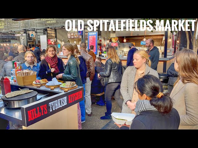 London Walk Tour | Liverpool Street Station to Old Spitalfields Market - Nov 2021 [4K HDR]