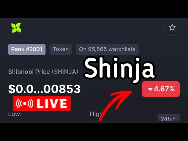 Shibnobi (SHINJA) AHORA en VIVO - LIVE PRICE