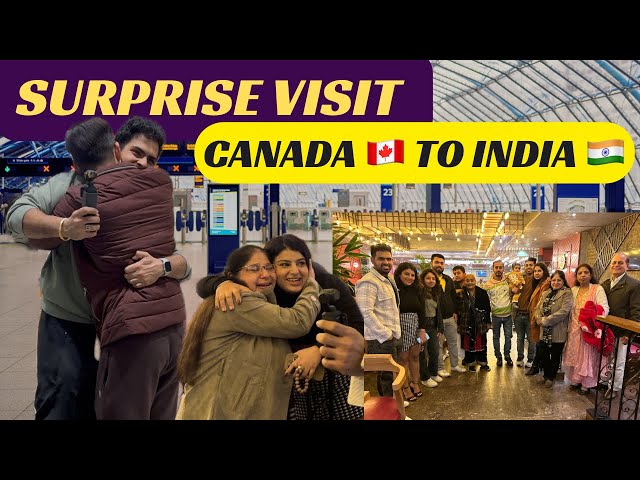 Surprise Visit To India 🇨🇦-🇮🇳 ✈️| After 2 years |Emotional Vlog 😅 #canadatoindia #surprise