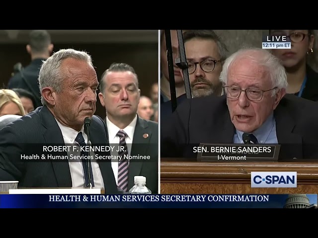 Senator Sanders questions RFK jr. on setting a reference price cap on drug prices. Jan 29, 2025.