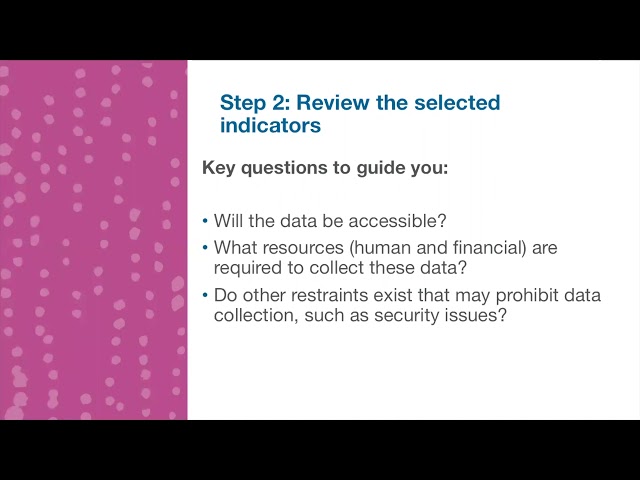 Selecting & Contextualising CPMS Indicators: An Instructional Video (English Version)