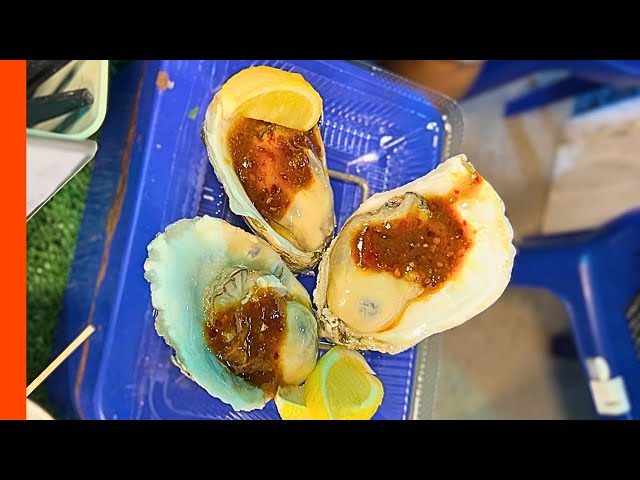 GIANT XXL Oysters & Grilled Squid at Koh Samui's Iconic Street Market!