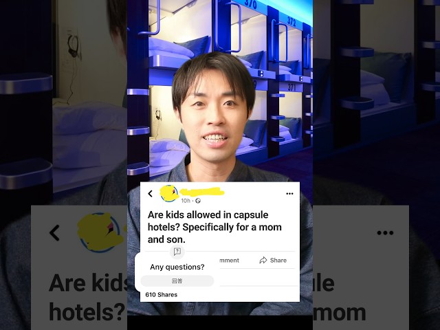 【Japan Travel Q&A】Can Kids Stay in Capsule Hotels? Age Restrictions & Family Travel Tips in Japan.