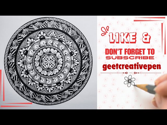 How to draw mandala art tutorial for beginners|mandala art|step by step mandala#art#drawing #shorts