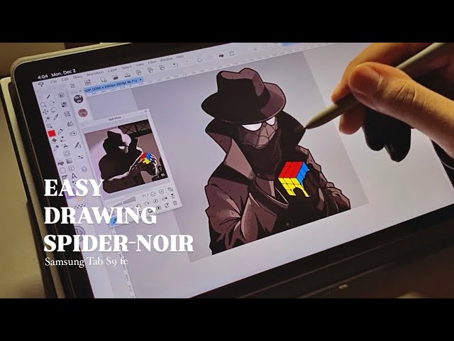 [CLIP STUDIO PAINT] SPIDER-NOIR EASY DRAWING | SAMSUNG TAB S9 FE