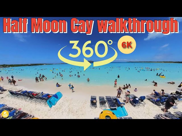 Explore Half Moon Cay  Bahamas 🏝 | 6K 360 degrees Virtual Walkthrough