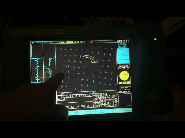 Basic eddy current setup for tube testing, highlighting PHASE SPREAD