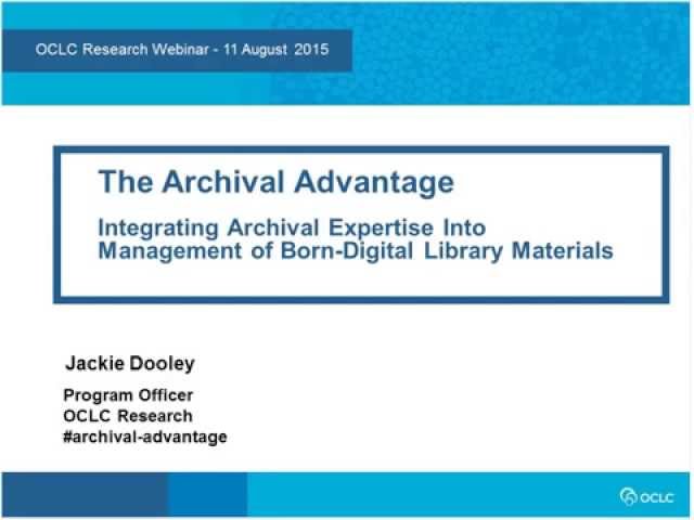 The Archival Advantage