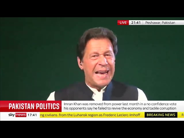 Former Prime Minister Imran Khan claims US backed regime change in Pakistan