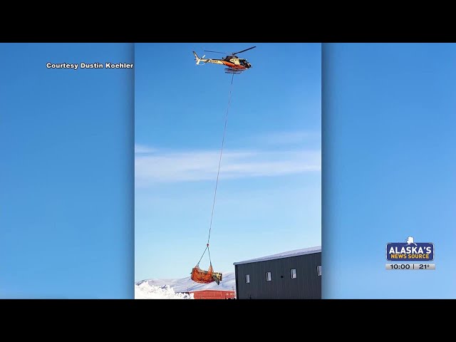 New images: Bering Air plane hoisted to Nome