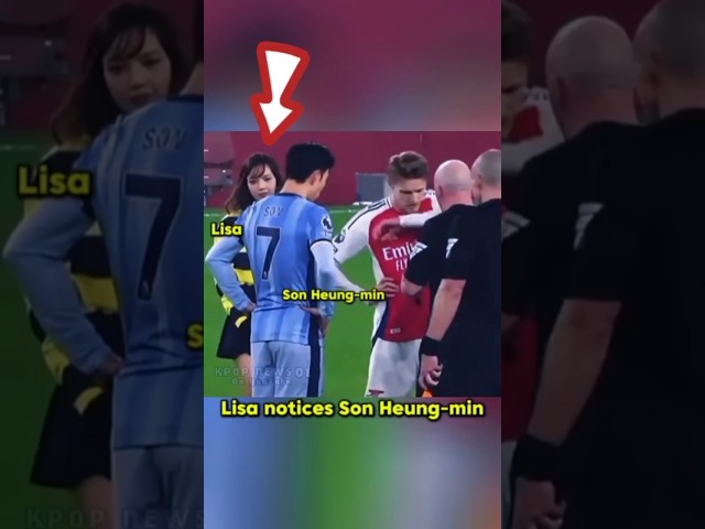 Lisa notices Son Heung-min in Arsenal vs Tottenham match #lisa #arsenal #tottenham #sonheungmin