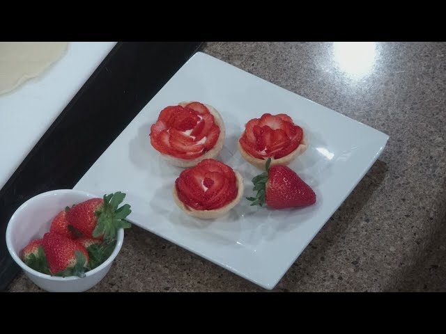 Strawberry Rose Tarts by Faith Baked Cakes