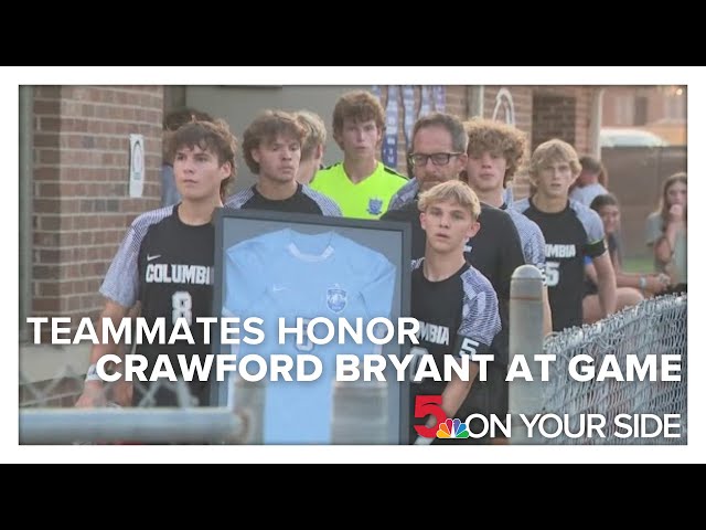 Teammates honor varsity player Crawford Bryant at soccer game, days after deadly crash