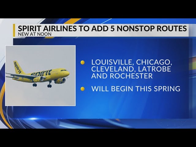 Spirit Airlines to launch 5 nonstop flights from Myrtle Beach airport this spring