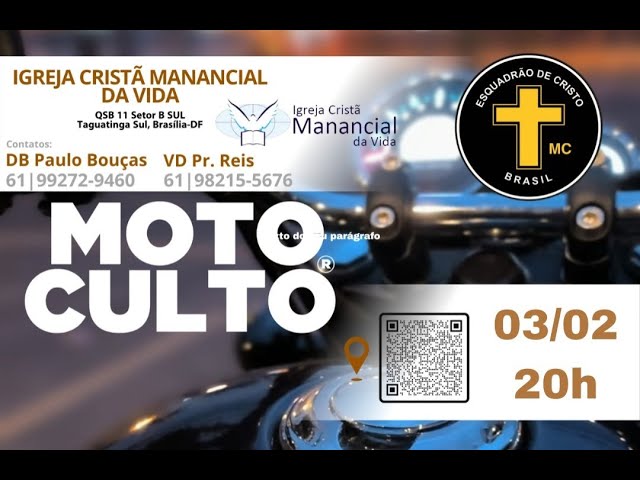 MOTO CULTO- BASE DE BRASÍLIA- 1º DE 2025