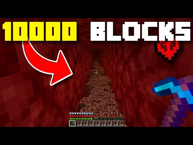 I Mined 10,000 BLOCKS in the Nether in Minecraft Hardcore... (#4)