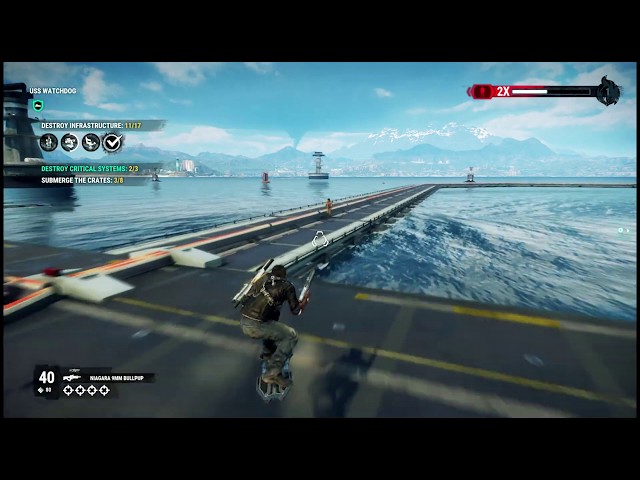 Hoverboard gameplay from the Just Cause 4 Danger Rising DLC