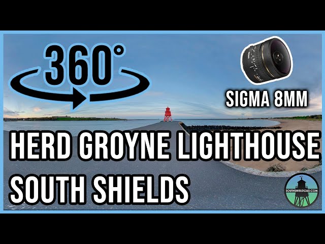 Herd Groyne Lighthouse, South Shields, England - 360 Degree Photography | Sigma 8mm Fisheye Lens