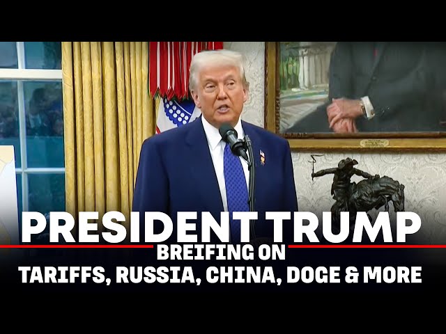 LIVE: Trump’s Press Briefing at oval office |Reciprocal Tariffs|Russia|G7| BRICS |India| Modi| DOGE