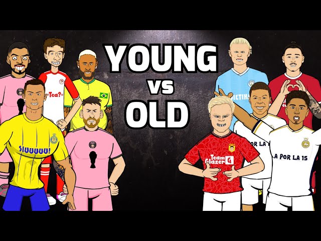 ⚽️OLD FOOTBALLERS vs YOUNG FOOTBALLERS⚽️ (Feat Ronaldo Haaland Messi Mbappe Nunez Frontmen 7.2)