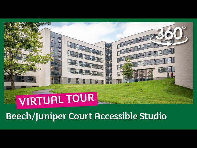 Beech and Juniper Court Accessible Studio - 360° Virtual Tour - University of Stirling Accommodation