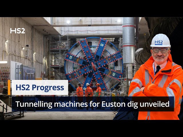 HS2 reveals two giant tunnelling machines preparing to dig Euston Tunnel