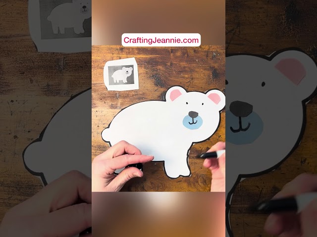 Polar Bear Craft - Free Template #diy #preschool #kidscraft