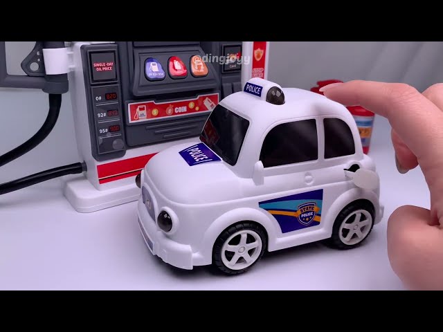 [🐰toy asmr🐰] Gas Station Playset & Police Car Series Toys ASMR 주유소 놀이 장난감 Satisfying with Unboxing