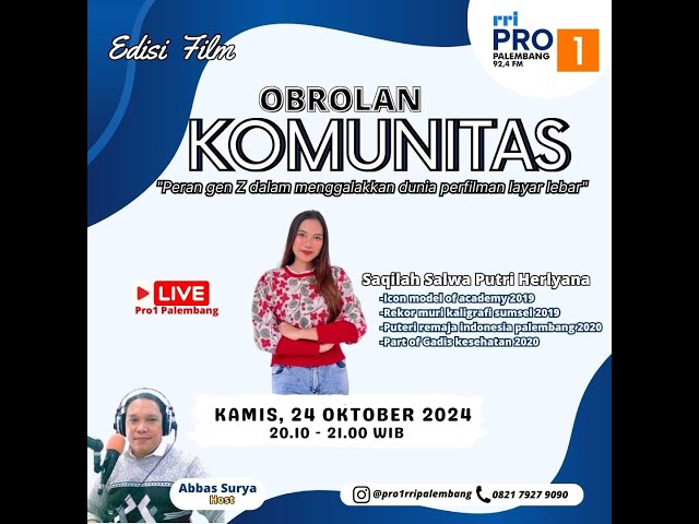 OBROLAN KOMUNITAS - FILM, KAMIS 24 OKTOBER 2024