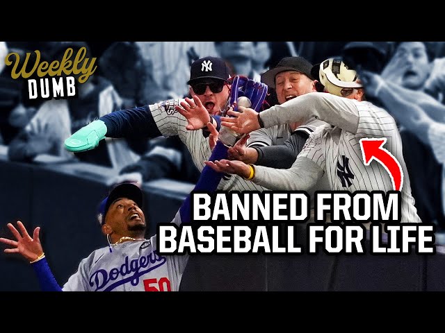 Yankees fans get banned indefinitely after interfering during the World Series | Weekly Dumb