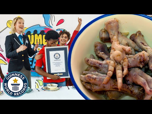 Speed Eating Chicken Feet - Guinness World Records