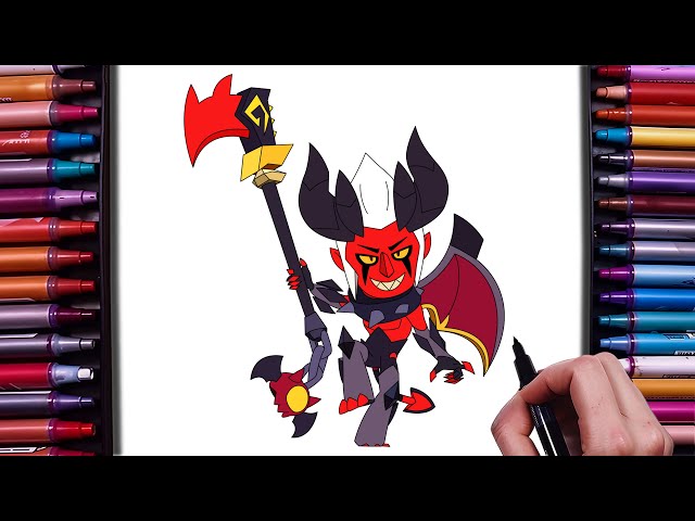 How to Draw Demon Mortis From Brawl Stars | New Mortis Skin | How to Draw Brawl Stars