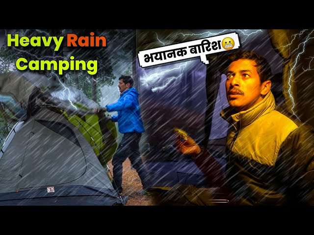 Solo Heavy Rain Camping In Uttarakhand Forest | Rain Camping In India | Unknown Dreamer