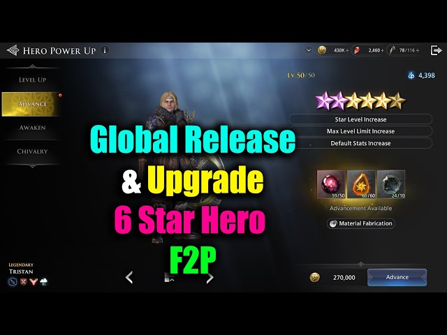 King Arthur Legends Rise Global Release & Upgrade 6 Star Hero F2P