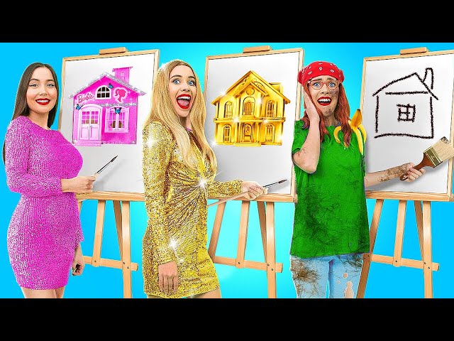 HOW TO DRAW!? || Poor VS Rich Art Challenges And Creative DIY Crafts by 123 GO! Galaxy