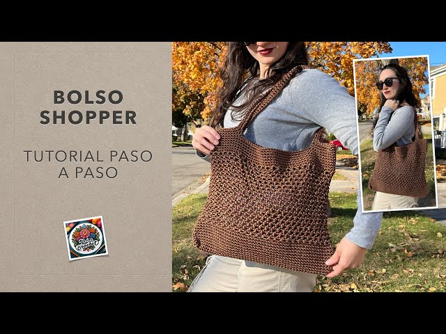 Bolso shopper a crochet 🧶 | Tutorial paso a paso