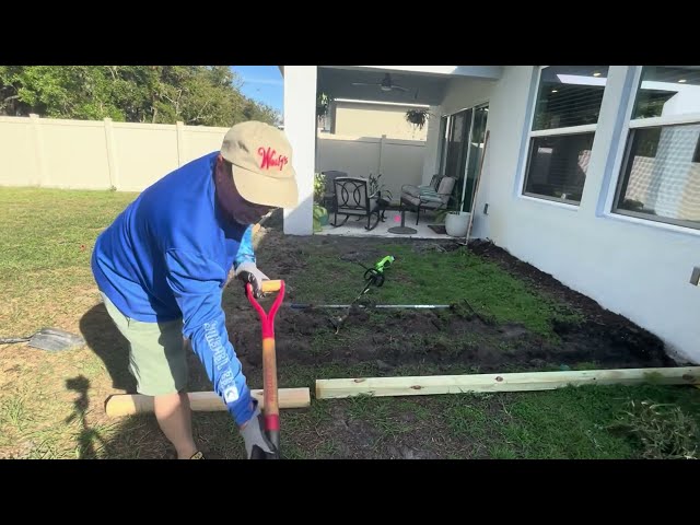 Expand your outdoor living space with mulch and work. We added a barbeque area and a fire pit area.