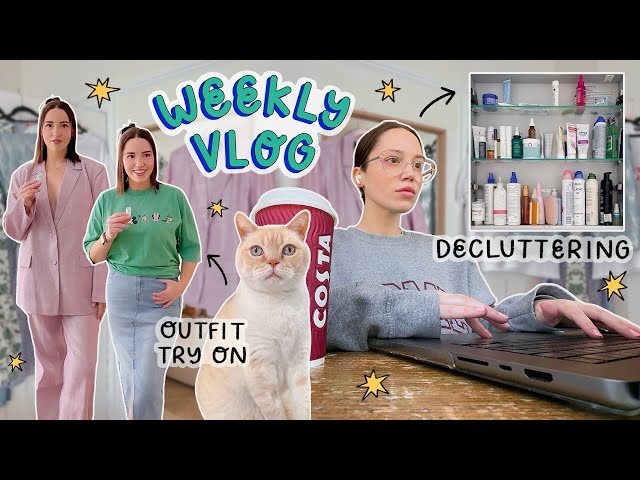 WEEKLY VLOG 3 ✨ Starting to declutter my flat, trying on Eras tour outfitss + testing new makeup!