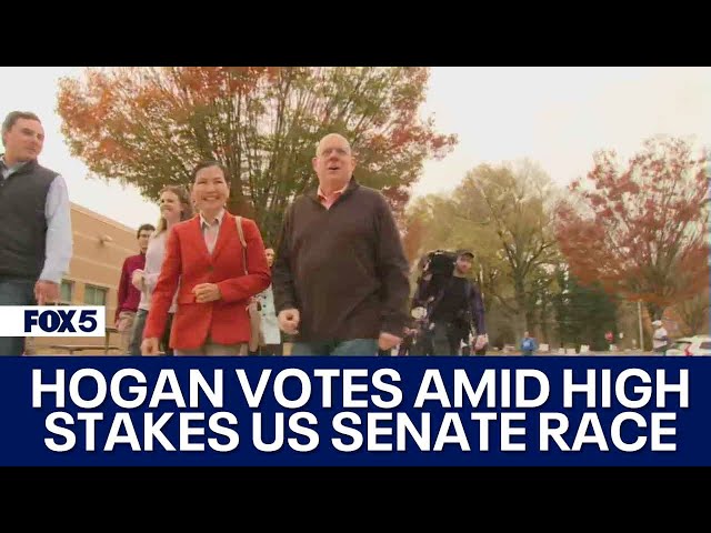 Larry Hogan casts 2024 election ballot in Maryland amid battle for US Senate seat