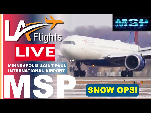 🔴LIVE SNOW OPS at MSP | Minneapolis-Saint Paul International Airport | FEBRUARY 8, 2025