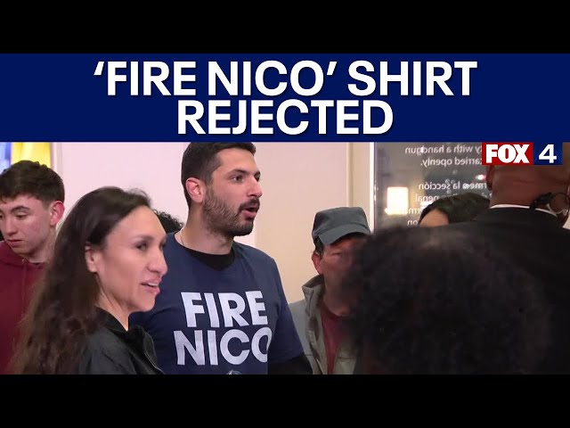 Dallas Mavs fan forced to take off 'Fire Nico' shirt at AAC