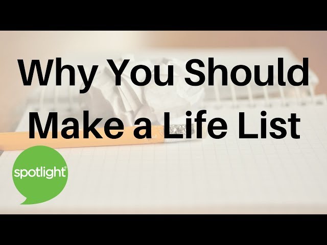 Why You Should Make a Life List | practice English with Spotlight