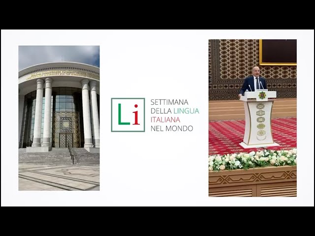 Il Rettore dell'Università per Stranieri in Turkmenistan per la Settimana della Lingua Italiana