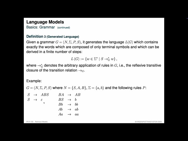 Information Retrieval » Retrieval Models » Sequence Models (020)