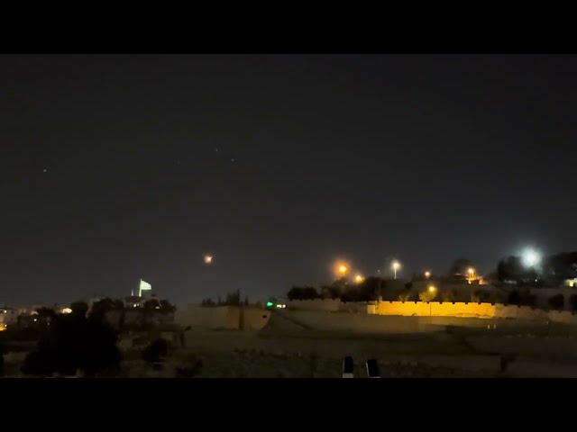 Rockets over Jerusalem!!! Arabs celebrating in solidarity with Iran.