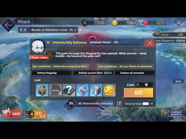 Azur Lane: New [Rondo at Rainbow's End] Event "Stage A2 Interworldly Gateway" (CAMPAIGN) Speed Run