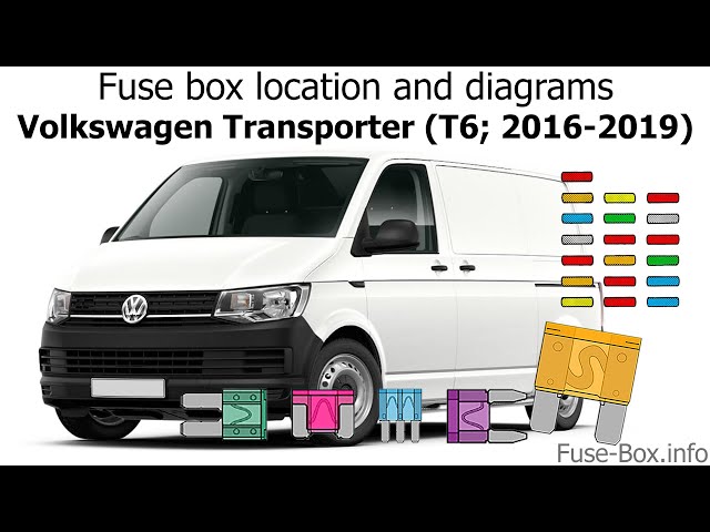 Fuse box location and diagrams: Volkswagen Transporter T6 (2016-2019)