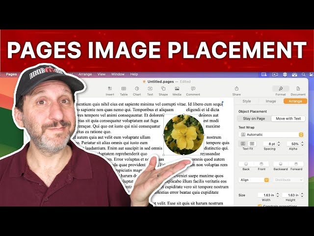 Pages Shape and Image Placement and Wrapping